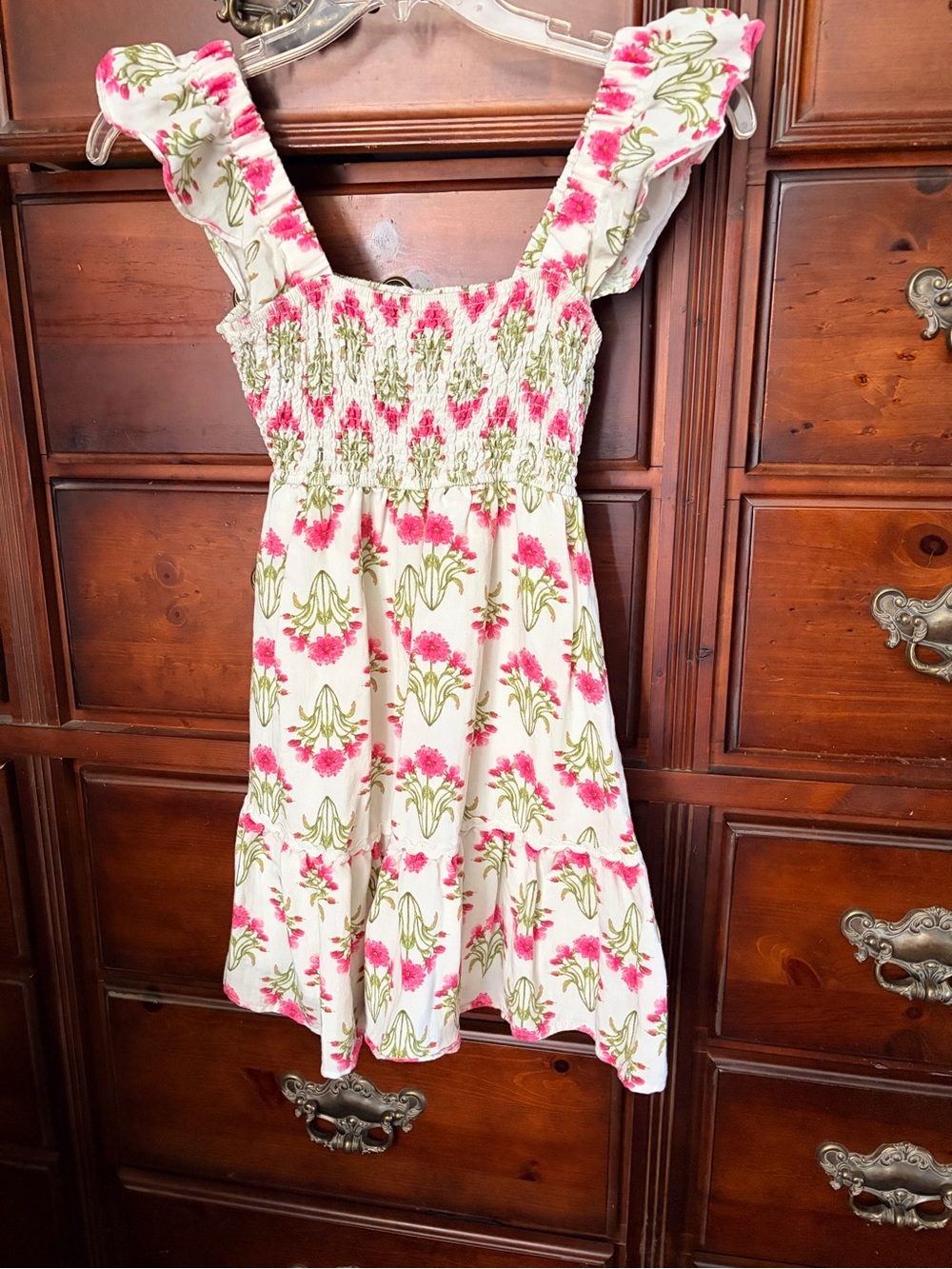 Aeropostale Cream Sundress with Pink Floral Print